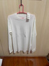 優(yōu)衣庫男裝女裝大師T AIRism棉混紡圓領(lǐng)T恤長(cháng)袖25秋冬新款479781 00 白色 L 曬單實(shí)拍圖