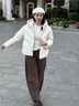 波司登25年羽絨服女士冬季90絨加厚連帽寬松短款休閑百搭保暖外套 曬單實(shí)拍圖