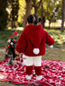 班喜迪女童套裝秋冬裝新款洋氣兒童拜年衣服寶寶嬰兒周歲禮服冬季小童裝 紅色 73 cm 曬單實(shí)拍圖