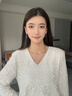 老鳳祥純銀耳釘女士耳環輕奢小眾高級感2026新款七夕情人節禮物送女友 流蘇蝴蝶耳飾-品牌禮盒 曬單實拍圖