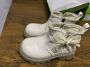 G.duck女童馬丁靴冬季洋氣公主靴中大童加絨二棉皮靴小女孩新款兒童鞋子 米白色 28 碼鞋內長(cháng)17.8cm 曬單實(shí)拍圖
