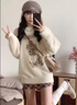 俏蘭緹（CIOLATI）毛衣女款2026冬季新款寬松可愛(ài)兔子針織衫慵懶套頭甜 白色 S 建議80-95斤 曬單實(shí)拍圖