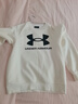 安德瑪（Under Armour）童裝兒童加絨衛衣秋冬男女大童中性圓領(lǐng)套頭衛衣 奶油白色【加絨款】 165 曬單實(shí)拍圖