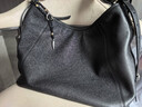 直見(jiàn)【藝洋同款】一撇風(fēng)骨植鞣頭層牛皮hobo中號原創(chuàng  )單斜挎托特女包包 大號 黑銀+飛墨 風(fēng)骨植鞣皮 曬單實(shí)拍圖