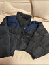 Levi's李維斯女士時(shí)尚輕盈保暖拼色丹寧立領(lǐng)羽絨服 藍黑 M 曬單實(shí)拍圖