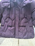梵花秀（fanhuaxiu）洋氣媽媽冬裝羽絨棉服短款中年純色連帽厚外套中老年寬松大碼棉襖 紫色 品牌棉衣 XL 建議穿126-140斤 曬單實(shí)拍圖