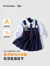 可英 GOWINBABY女童學(xué)院風(fēng)連衣裙2025秋季朱迪兔子警官衣服兒童jk套裝裙夏季裙子 藍色秋季套裝（加領(lǐng)帶） 110 （適合身高100cm-110cm） 曬單實(shí)拍圖