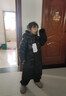 鴨鴨兒童羽絨服男女中大童加厚中長(cháng)款外套冬季保暖童裝 黑色 130 曬單實(shí)拍圖