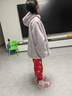 little MO&Co.親子裝童裝冬裝新款男女童仿羊羔毛夾克兒童厚外套 紫棠色2 140 140/68 曬單實(shí)拍圖