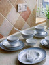 洛威景德鎮碗盤(pán)餐具整套輕奢高級感釉下彩陶瓷碗筷餐具套裝家用喬遷 漸變灰10人食配湯煲禮盒裝（釉下彩微波金） 72件套 曬單實(shí)拍圖