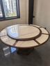實(shí)木巖板餐桌可旋轉伸縮變大圓桌現代簡(jiǎn)約家用多功能輕奢巖板餐桌 品質(zhì)單桌1.12變1.6米 單桌 曬單實(shí)拍圖
