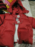 班喜迪女童棉服冬裝女寶寶新年外套兒童冬季加厚棉衣周歲禮服嬰兒拜年服 紅色 100 cm 曬單實(shí)拍圖