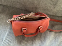 裘真枕頭包女復古小眾單肩手提斜挎女包植鞣頭層牛皮包迷你號 焦糖色-迷你號 曬單實(shí)拍圖