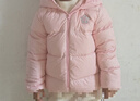 笛莎童裝女童羽絨服2025秋冬兒童連帽輕薄羽絨外套女寶寶 千禧粉 130 曬單實(shí)拍圖