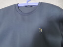 哈吉斯（HAZZYS）男裝 秋款休閑衣服男上衣棉彈長(cháng)袖套頭衛衣男ABTZE0CCX32 深藍色DL L （175/96A 48） 曬單實(shí)拍圖