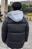 新款男童棉衣假兩件秋冬季羽絨棉服保暖連帽加厚棉服兒童上衣外套 黑色 【加厚不跑絨秒發(fā)京東】 170 建議身高155-165CM 曬單實(shí)拍圖