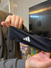 阿迪達斯（adidas）運動(dòng)發(fā)帶止汗頭帶頭巾女防導汗跑步束發(fā)頭箍頭戴吸汗瑜伽健身頭套 黑色【加寬設計丨硅膠防滑】 曬單實(shí)拍圖
