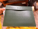 珺之美真皮筆記本電腦包適用蘋(píng)果華為小米13寸13.3寸14s筆記本電腦內膽包牛皮材質(zhì)簡(jiǎn)約風(fēng) 曼巴綠橫款（真皮） 14英寸 曬單實(shí)拍圖