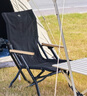 原始人戶(hù)外折疊椅躺椅露營(yíng)高背海狗椅午休椅釣魚(yú)沙灘椅航空鋁便攜 【黑色】鋁合金海狗椅 曬單實(shí)拍圖