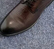VOLO犀牛正裝皮鞋男士商務(wù)德比鞋胎牛皮通勤鞋子男 棕色 39  曬單實(shí)拍圖