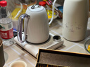 施美樂(lè )溫控手沖壺電熱手沖咖啡壺細口長(cháng)嘴電熱水壺 白色 600ml 曬單實(shí)拍圖