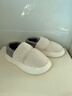 樸西冬季保暖源計劃棉鞋兒童款柔軟防水羽絨布幫面防滑厚底包跟棉鞋 淺米白 30 31（210mm） 曬單實(shí)拍圖