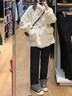 妙奕嘉羊羔絨毛毛外套短款棉服女士秋冬季2025新款高級感短款洋氣小棉襖 米白色小香風(fēng)外套 S 建議80-100斤 曬單實(shí)拍圖