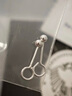 蔓笙999足銀耳釘女防閉塞不易敏耳環(huán)豆豆養耳棒耳骨睡覺(jué)免摘學(xué)生耳飾 彎鉤2.5mm 曬單實(shí)拍圖