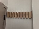 喻品實(shí)木衣帽架鋼琴鍵壁掛置物架墻壁掛衣架墻上掛衣鉤8鉤原木色MJ133 曬單實(shí)拍圖