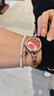 雷諾（RARONE）【新年禮物】萬(wàn)事如意手鏈表中國紅色石英女士手表前十送女友禮物 曬單實(shí)拍圖