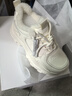 百麗（Belle）馬賽克百搭老爹鞋女2026春新商場(chǎng)款厚底增高休閑鞋F1K1DAM6 米白-絨里 37 (235mm) 曬單實(shí)拍圖
