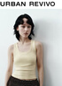 UR2025秋季新款女裝時(shí)尚休閑百搭修身顯瘦U領(lǐng)背心UYB450008 米白 S 曬單實(shí)拍圖