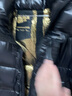 高梵【盧昱曉同款】黑金鵝絨服先鋒5.0六格男女同款中長(cháng)泡芙羽絨服 黑色 S 曬單實(shí)拍圖