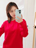 班尼路（Baleno）紅色衛衣女加絨保暖大碼長(cháng)袖女2026馬年本命年衣服新年內搭上衣女 曬單實(shí)拍圖