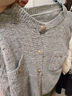 翊尚美針織衫女開(kāi)衫小香風(fēng)外套2025年秋冬新款顯瘦百搭可外穿秋裝上衣 灰色 【小香風(fēng)抗起球】 均碼 【推薦80-135斤】 曬單實(shí)拍圖