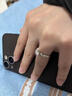 DR官方pt950戒指鉆戒女時(shí)尚個(gè)性星夢(mèng)莫桑石鉆求婚結婚滿(mǎn)天星禮物送 星河鉆戒 主鉆1克拉 活口可調節 曬單實(shí)拍圖
