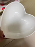 佳億廚連純白陶瓷碗愛(ài)心碗碟情侶心形碗水果沙拉碗醬料碟烤碗家用小湯碗盤(pán) 7英寸桃心碗 曬單實(shí)拍圖