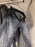 酷萬(wàn)秋冬190高個(gè)子加長(cháng)牛仔褲男生大碼彈力修身直筒120cm小腳超長(cháng)腿褲 【加長(cháng)】藍灰 29 【110斤左右穿】 曬單實(shí)拍圖