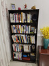 家逸全實(shí)木書(shū)架落地置物架一體靠墻書(shū)柜學(xué)生家用儲物收納柜展示柜 曬單實(shí)拍圖