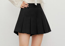 紅袖學(xué)院風(fēng)百褶裙褲春季2025新款女裝顯瘦氣質(zhì)對稱(chēng)立體A字顯瘦休閑褲 黑050 M 曬單實(shí)拍圖
