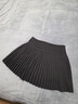 GIOIO毛呢高腰百褶裙女小個(gè)子2025秋冬新款減齡百搭短裙顯瘦a字半身裙 深灰色 L 腰圍72（108-118斤） 曬單實(shí)拍圖