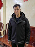 恒源祥冬季新款鵝絨服男士休閑可脫卸帽中長(cháng)款服加絨大碼外套 一衣多穿+可拆卸內膽*黑色 3XL 190 曬單實(shí)拍圖