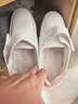 啄木鳥(niǎo)白色護士鞋女冬季2025新款棉鞋平底加絨防滑軟底坡跟保暖冬天短靴 167白粉色加絨款送棉墊 38 曬單實(shí)拍圖