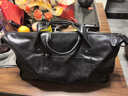古梵緹（GUFANTI）真皮頭層牛皮旅行包男大容量行李包商務(wù)出差手提包父親節生日禮物 黑色48*27*23 曬單實(shí)拍圖