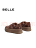 百麗（Belle）時(shí)尚舒適德訓鞋商場(chǎng)同款百搭休閑鞋D3C1DAM5 棕色 36 (230mm) 曬單實(shí)拍圖