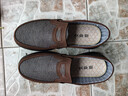 老北京男鞋舒適軟底布鞋春秋透氣單鞋一腳蹬中老年人輕便休閑鞋子 咖啡色 42 曬單實(shí)拍圖