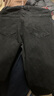 唐獅牛仔褲男秋冬新款褲子男凈色修身小腳長(cháng)褲男士 黑色 29 曬單實(shí)拍圖