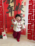 G.duck小黃鴨周歲男寶寶衣服冬季嬰兒套裝分體國風(fēng)加厚兩件套紅色拜年服 紅色 90 建議1~2歲【 80-90cm】cm 曬單實(shí)拍圖