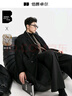 伯爵卓爾高端全羊毛雙面呢大衣100%男士2025秋冬季新款中長(cháng)款通勤男裝外套 月夜黑（中長(cháng)款） 【二代-石墨烯/鵝絨內膽】 2XL (185) 曬單實(shí)拍圖