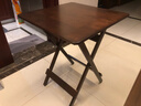 家逸實(shí)木折疊餐桌方桌吃飯桌子家庭餐桌家用小戶(hù)型 60*60*75cm胡桃色-可折疊【整裝發(fā)貨】 曬單實(shí)拍圖